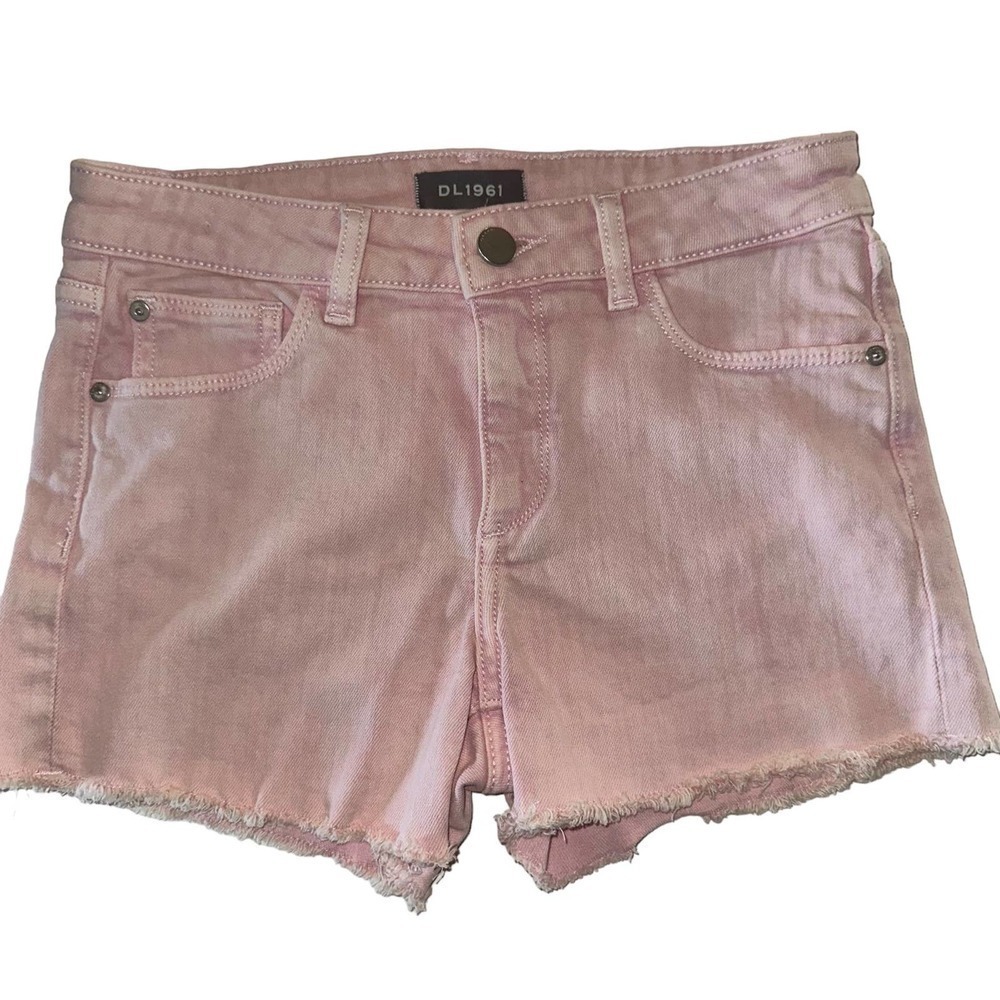 DL1961 Girls Pink Lucy Raw Hem Shorts 14